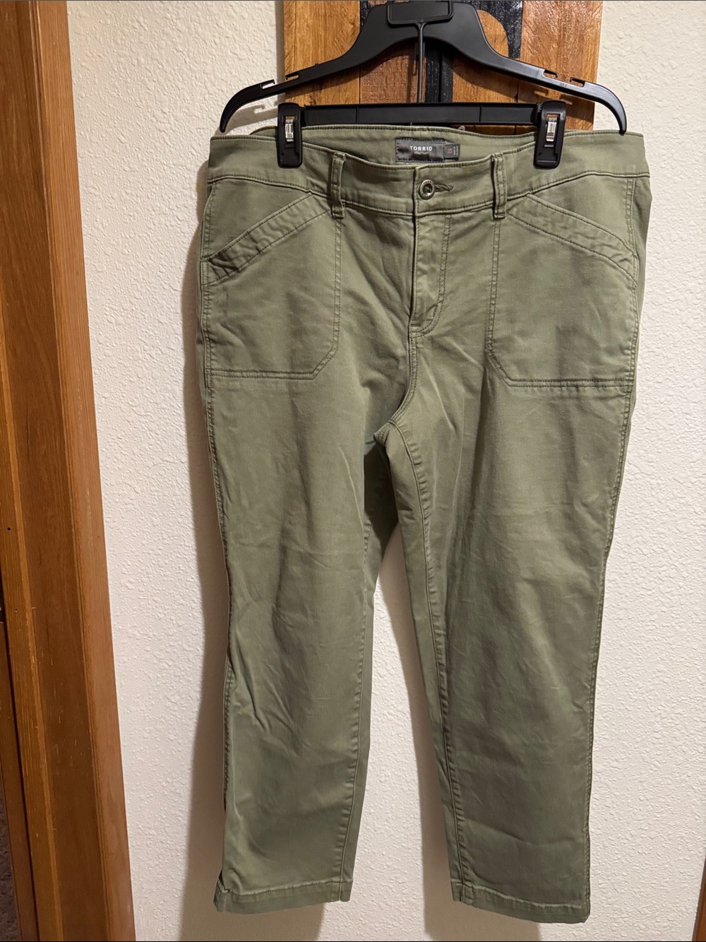 torrid Olive Green Straight-Leg Utility Chinos - women’s